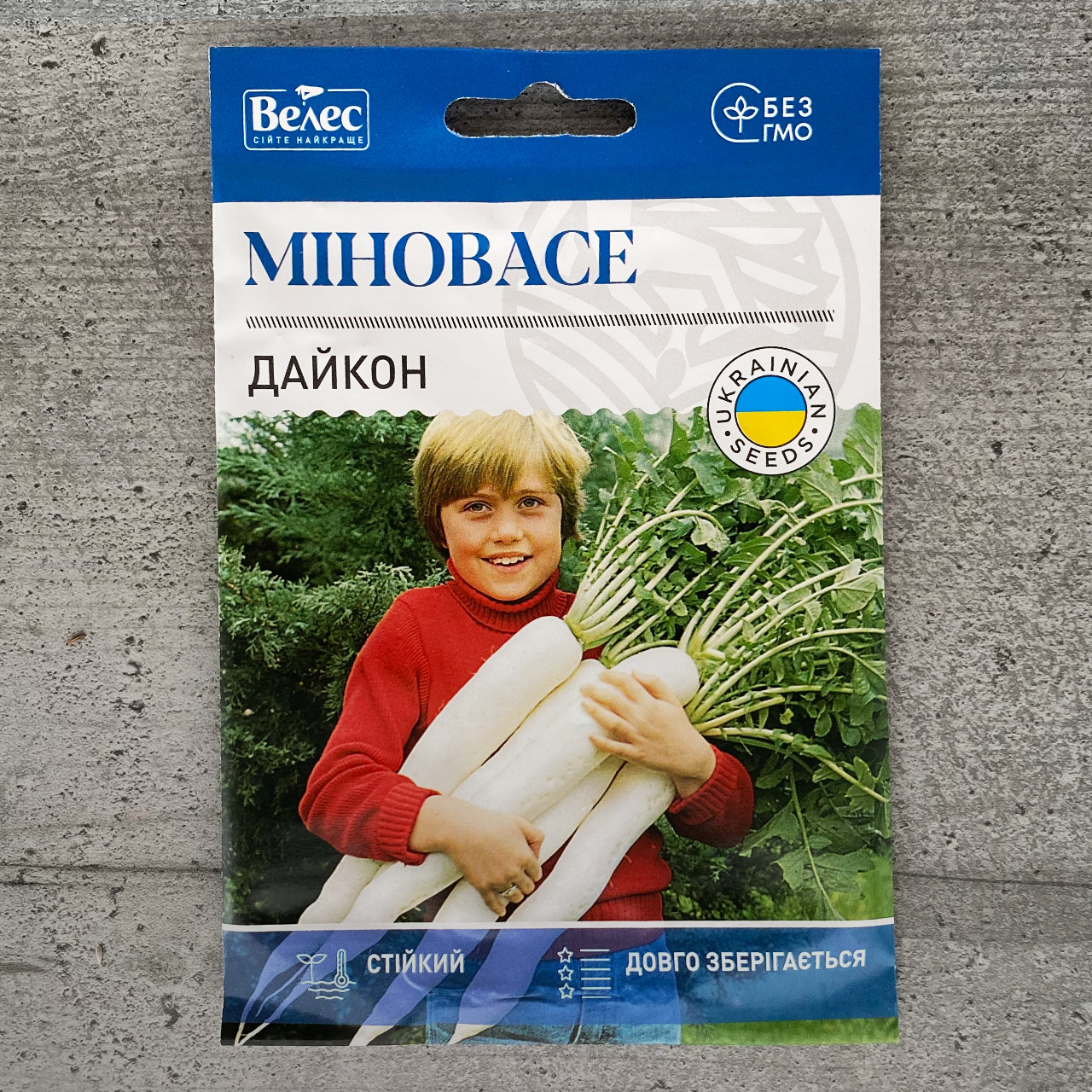 Дайкон Міновасе 10 г насіння пакетоване Велес