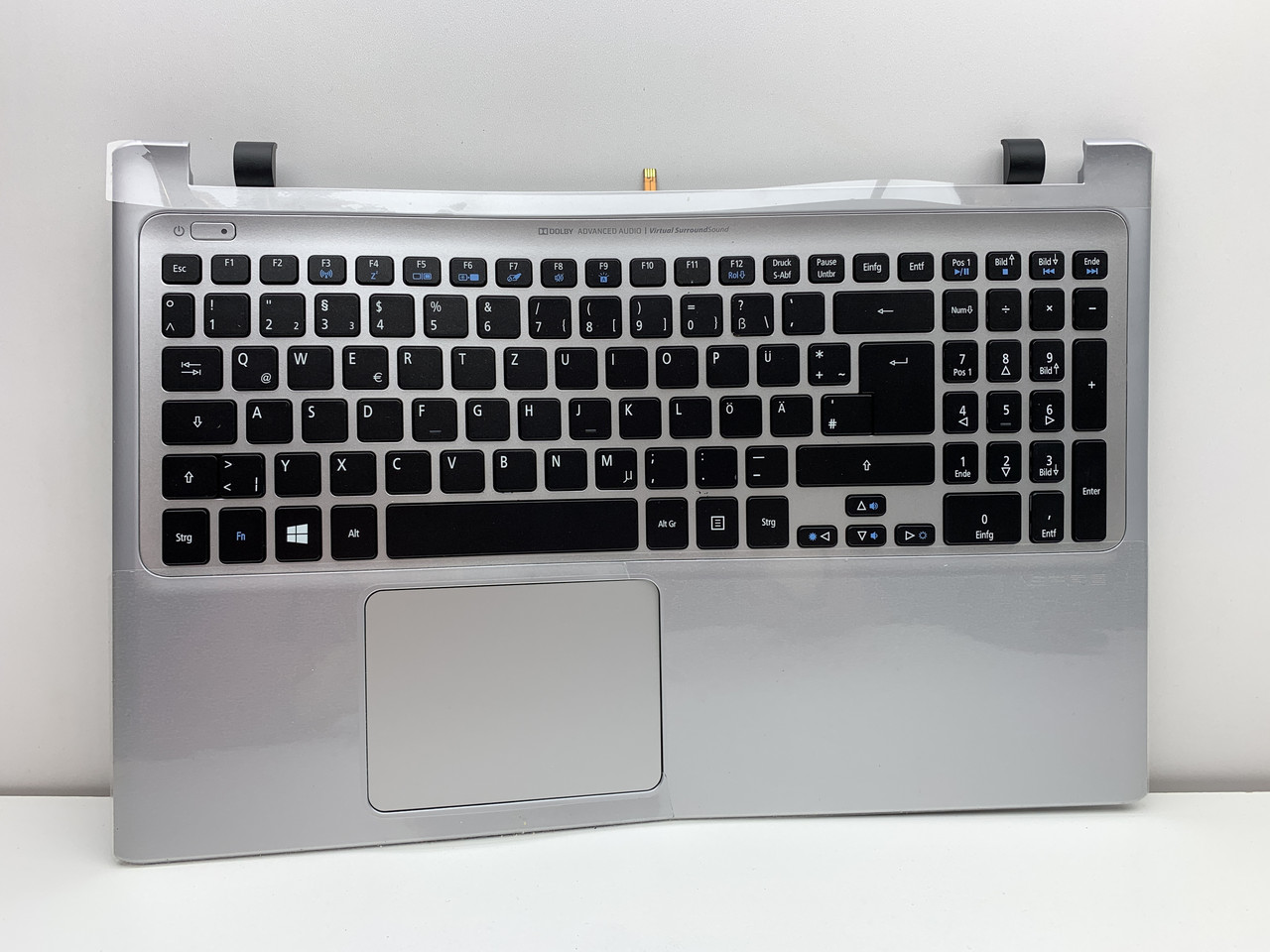 УЦІНКА! Acer Aspire V5-551 V5-551G Корпус C (топкейс з клавіатурою German, середня частина) Срібло Оригінал! новий