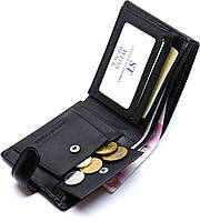 Стильне шкіряне портмоне ST Leather В 103 Чорний, фото 5