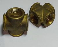 Хрестовина латунна 3/4" внутрішнє різьблення