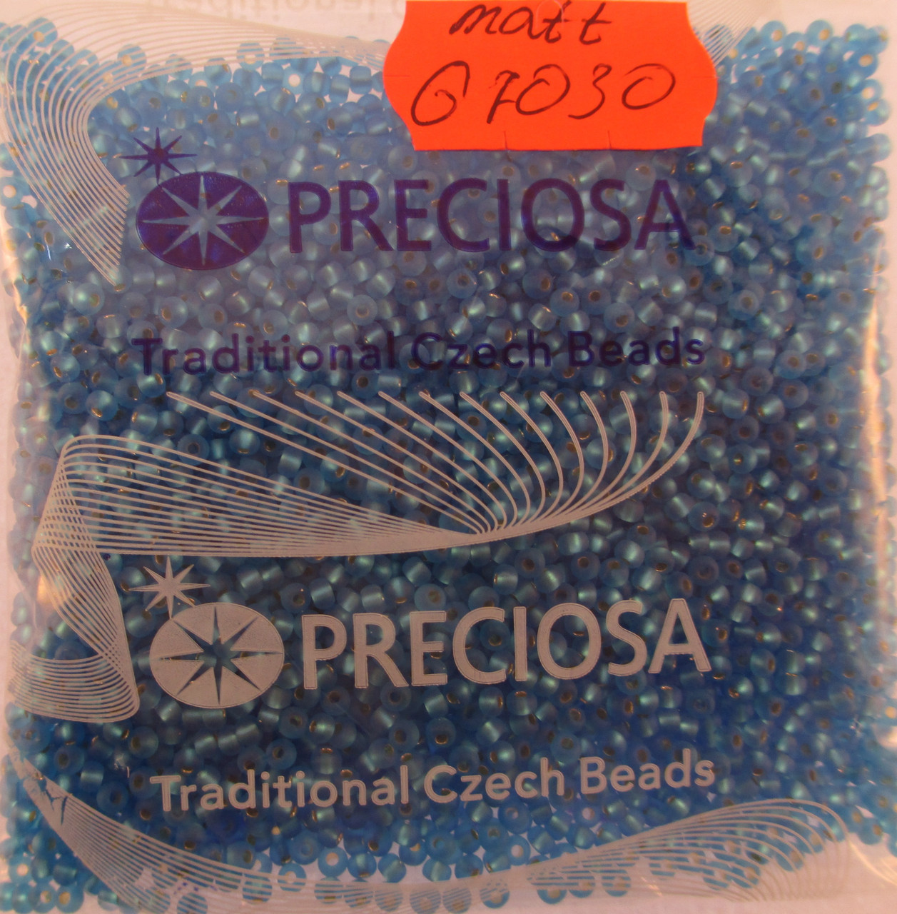 Бісер 10/0, колір — Небесний (матовий), No67030 (пач.50 грамів), фото 1