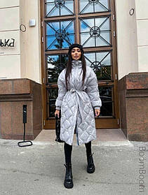 Женское стильное пальто с поясом (BBM_88158)