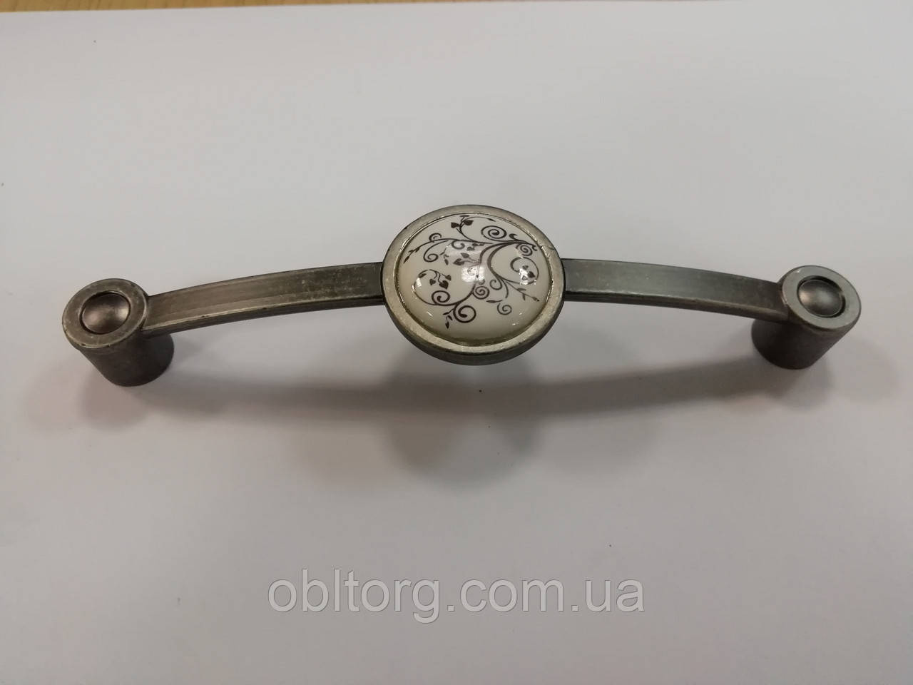 Ручка меблева скоба Virno Azure 103/128 WTC A12 античне срібло, фото 1