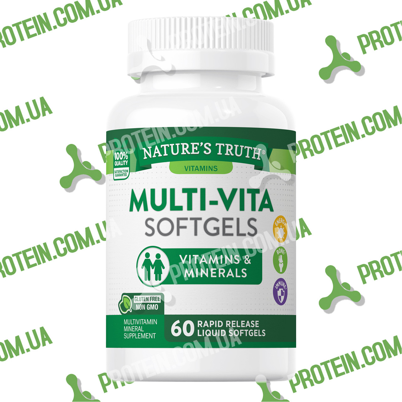 Імунітет Вітаміни USA ORIGINAL!! Nature's Truth Multi-Vita softgels Vitamin+Minerals 60 капс