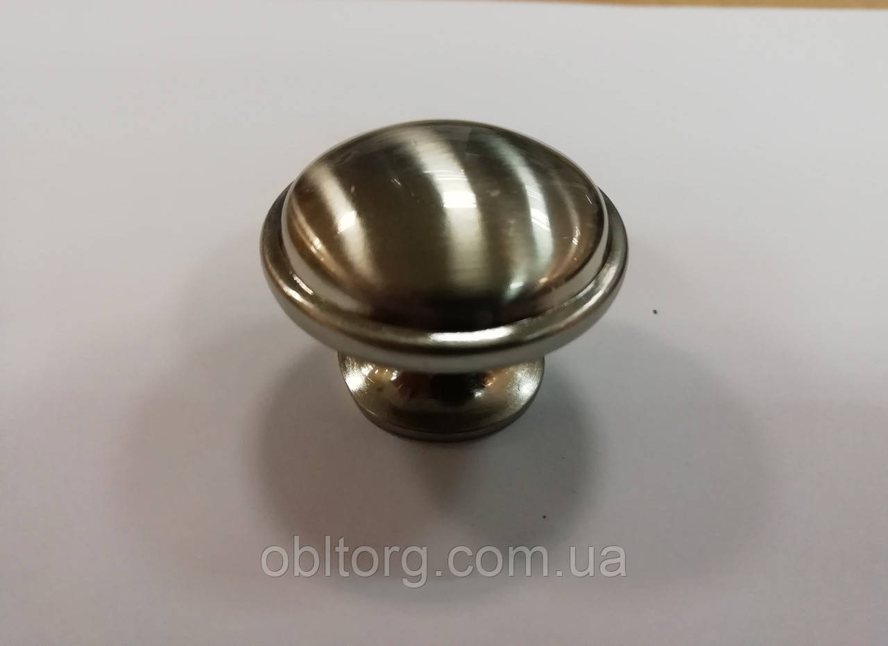 Ручка меблева кнопка Virno Antique 635 нікель браш, фото 1