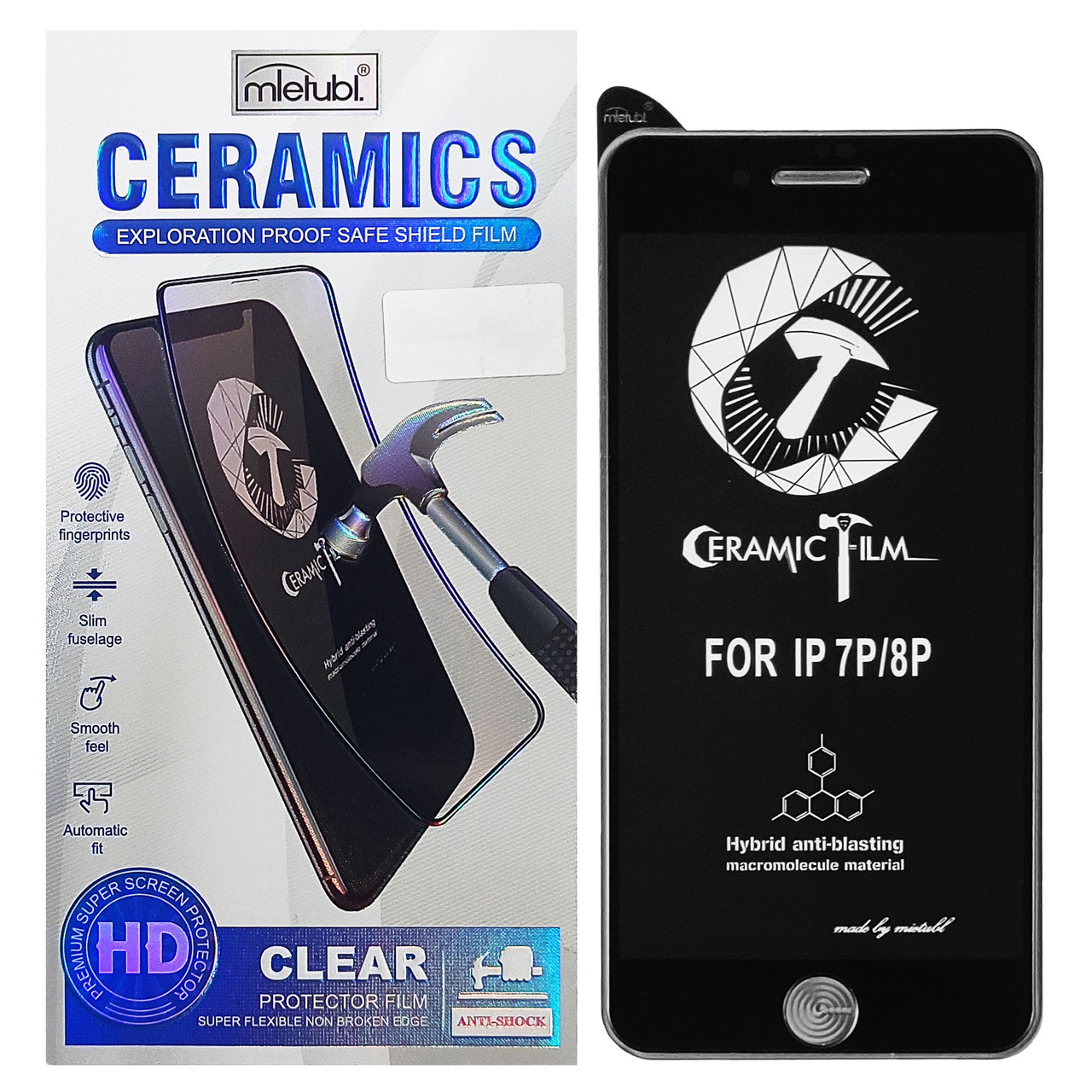 Захисна плівка Mletubl Ceramic для Apple iPhone 7 Plus / 8 Plus Black