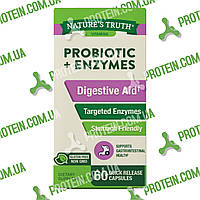 Пробиотики с Энзимами Nature's Truth Probiotic + Enzymes, 60 капс