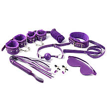 Набір бдсм для секс гри Tease-N-Please BDSM 8 предметів садо-мазо комплект наручники нашийник кляп, нагрудник, наручники ., фото 2