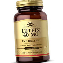 Лютеїн вітаміни для очей зору Solgar Lutein 40 mg 30 sgels, фото 5