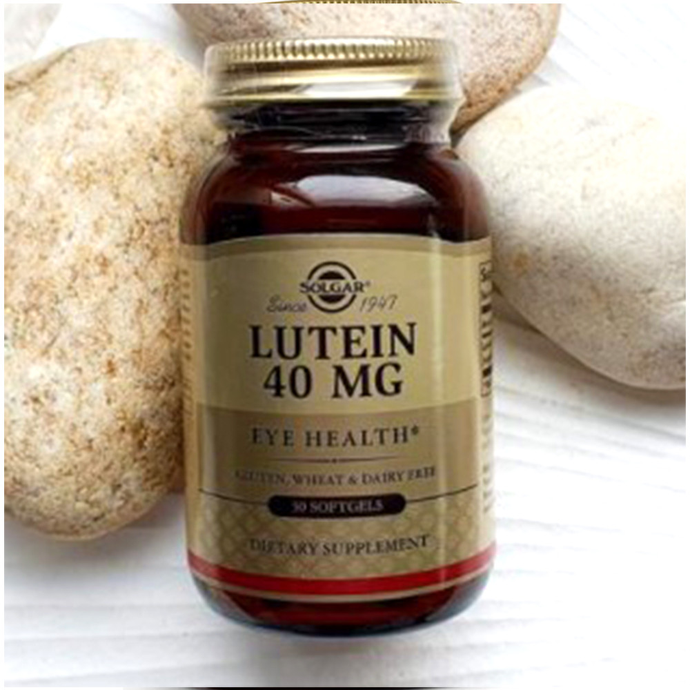Лютеїн вітаміни для очей зору Solgar Lutein 40 mg 30 гел капс Солгар