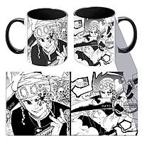 Чашка кольорова чорна Тенген Узуй аніме Клинок який знищує демонів (zc0015)