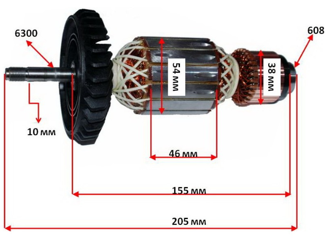 Якір на болгарку Bosch GWS 21-230 оригінал, фото 1