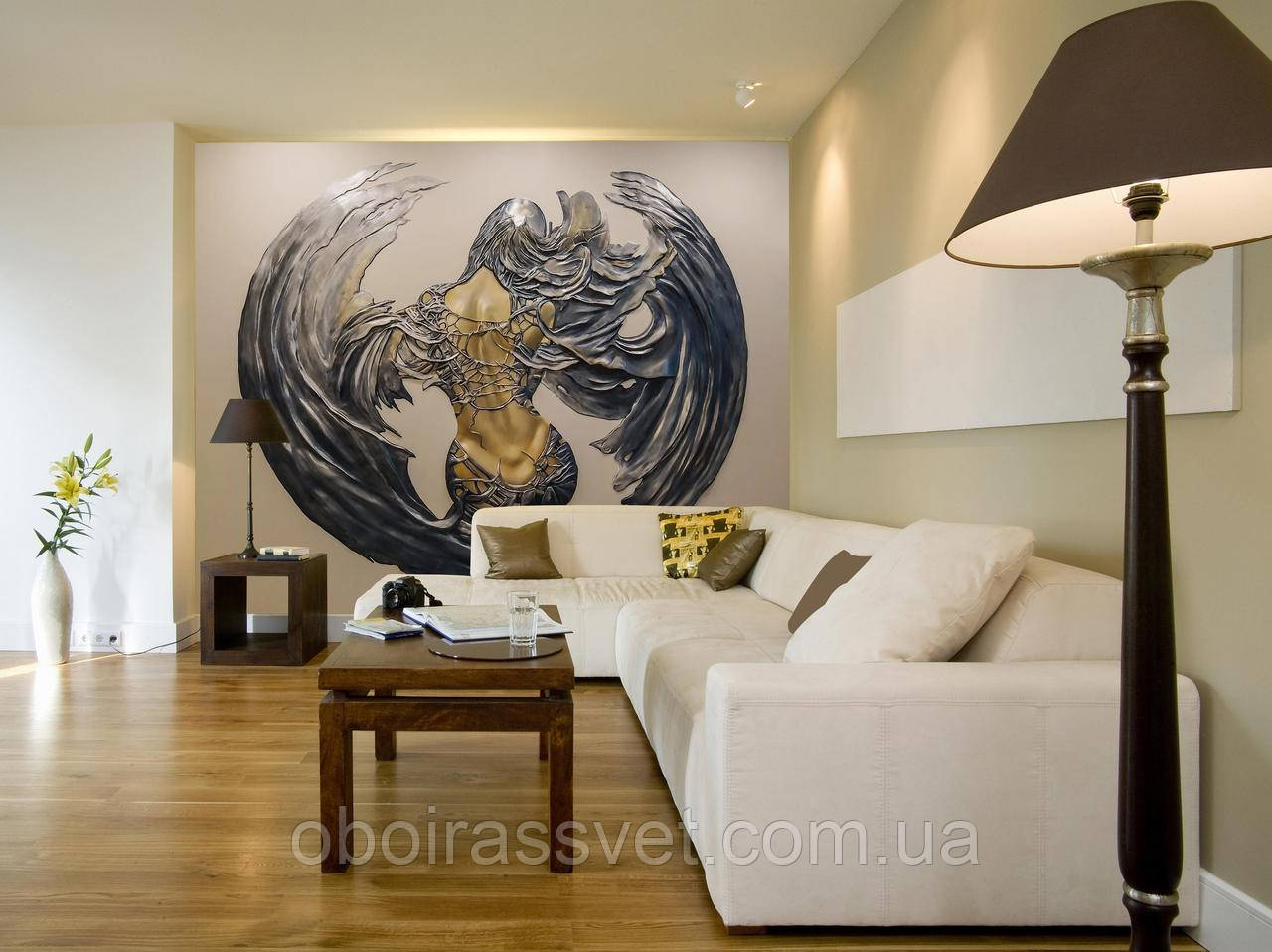 3D Фотошпалери  3Д Дівчина з крилами