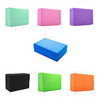Блок для йоги опорний EVA 23х15х7,5 см кольору в асортименті (MS 0858-2)