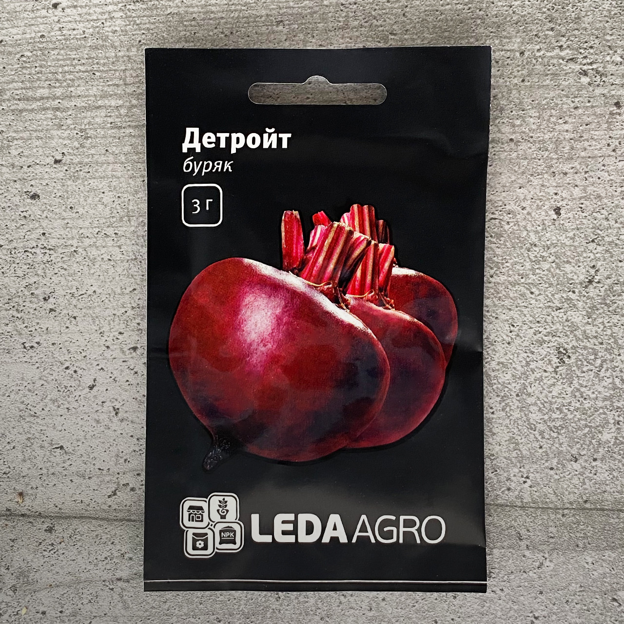 Буряк Детройт 3 г насіння пакетоване Leda Agro