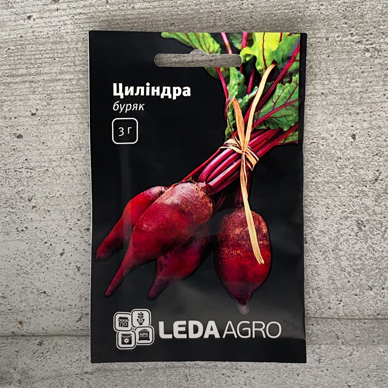 Буряк Циліндра 3 г насіння пакетоване Leda Agro