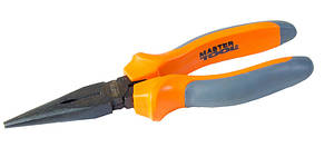 MasterTool Щипці прямі 180 мм, С50, фосфатовані, HRC 55~65, Арт.: 25-2180