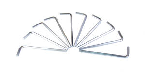 MasterTool Ключ шестигранний CrV 2,5 мм L20-59мм, 10 шт., Арт.: 75-0002