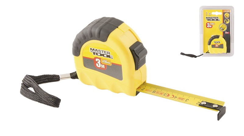 Рулетка Mastertool Shiftlock 3 м х 16 мм (62-3016), фото 1