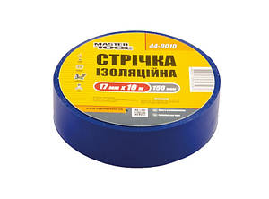 MasterTool Стрічка ізоляційна 0,15 мм, 17 мм*10 м, 10 шт., синя, Арт.: 44-9010