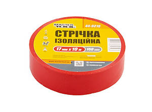 MasterTool Стрічка ізоляційна 0,15 мм, 17 мм*10 м, 10 шт., червона, Арт.: 44-9210