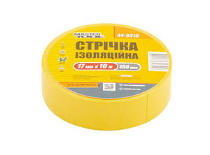 MasterTool Стрічка ізоляційна 0,15 мм, 17 мм*10 м, 10 шт., жовта, Арт.: 44-9310