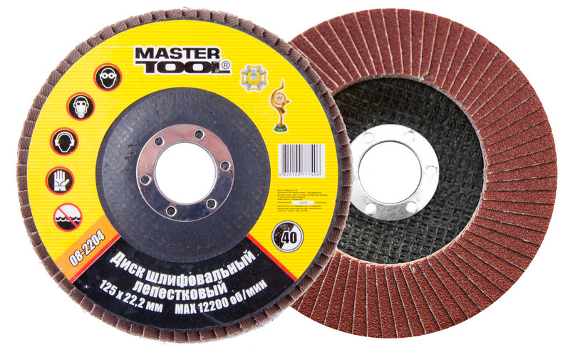 MasterTool Диск шліфувальний пелюстковий зерно 40 125*22 мм, Арт.: 08-2204