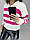 Женский свитер оверсайз с яркой полоской и рубашечным воротником (р. 42-46) 76KF1358, фото 4