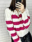 Жіночий светр оверсайз з яскравою смужкою і рубашечным коміром (р. 42-46) 76041358, фото 7