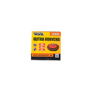 MasterTool Щітка конусна з латунового рифленого дроту D100 мм М14, Арт.: 19-8110