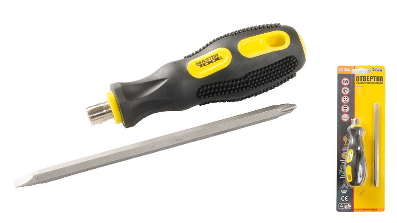 MasterTool Викрутка 2-В-1 насадка 150 мм РН2/SL6, Арт.: 40-0141