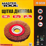 Щітка дискова Mastertool з латунового рифленого дроту D200х32 мм (19-9220), фото 3