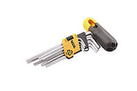 Набор ключей Mastertool TORX с держателем CrV длинные Т10-Т50 L90-227 мм 9 предметов (75-0962)