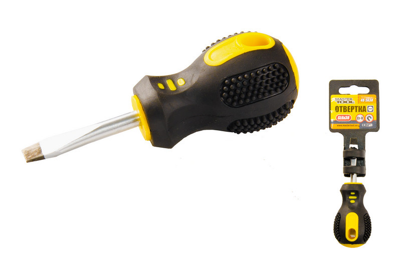 MasterTool Відвертка плоска SL6* 38, Арт.: 48-5638, фото 1