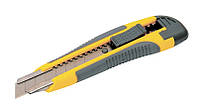 Нож Mastertool с выдвижным сегментированным лезвием и автофиксатором, 2 лезвия 18 мм (17-0119)