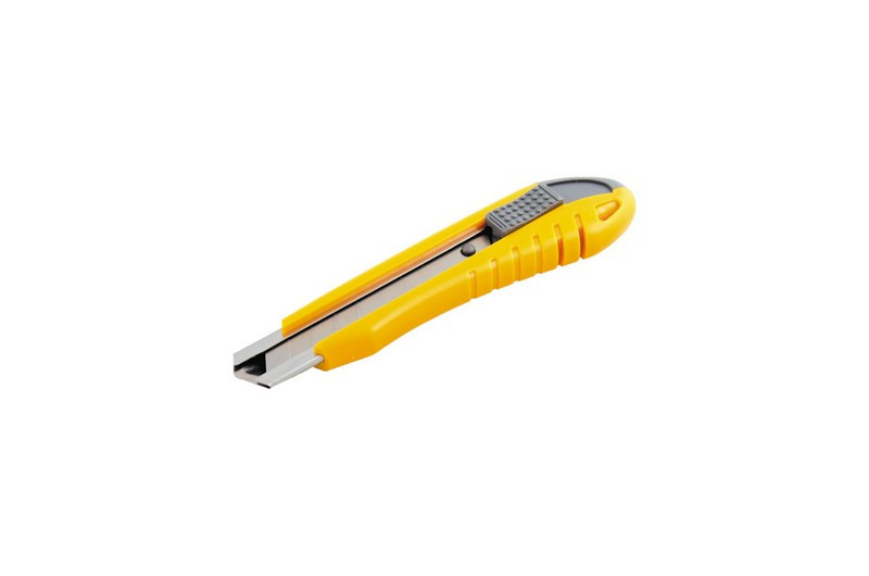 MasterTool Ніж 18 мм ABS пластик з металевою напрямною кнопковий фіксатор 3 леза, Арт.: 17-0101