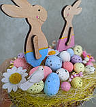 Великодня композиція на стіл, пасхальна композиція з зайчиками, фото 4