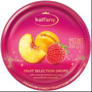 Льодяники Kalfany Fruit Selection фруктовий мікс 150г, 10 шт/ящ