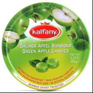 Льодяники Kalfany Green apple зелене яблуко 150г, 10 шт/ящ