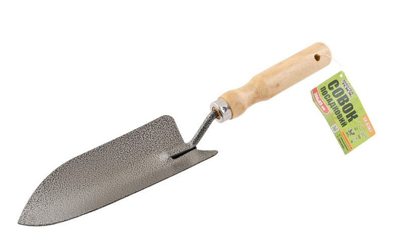 Совок посадковий Mastertool з дерев'яною ручкою 300x85 мм (14-6187), фото 1