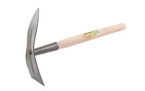 Сапа садова Mastertool комбінована з подовженою дерев'яною ручкою 380x180 мм (14-6197)