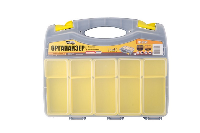 MasterTool Органайзер з ручкою двосторонній 15 секцій +10 лотків, 15" (370*300*80 мм), Арт.: 79-3131, фото 1