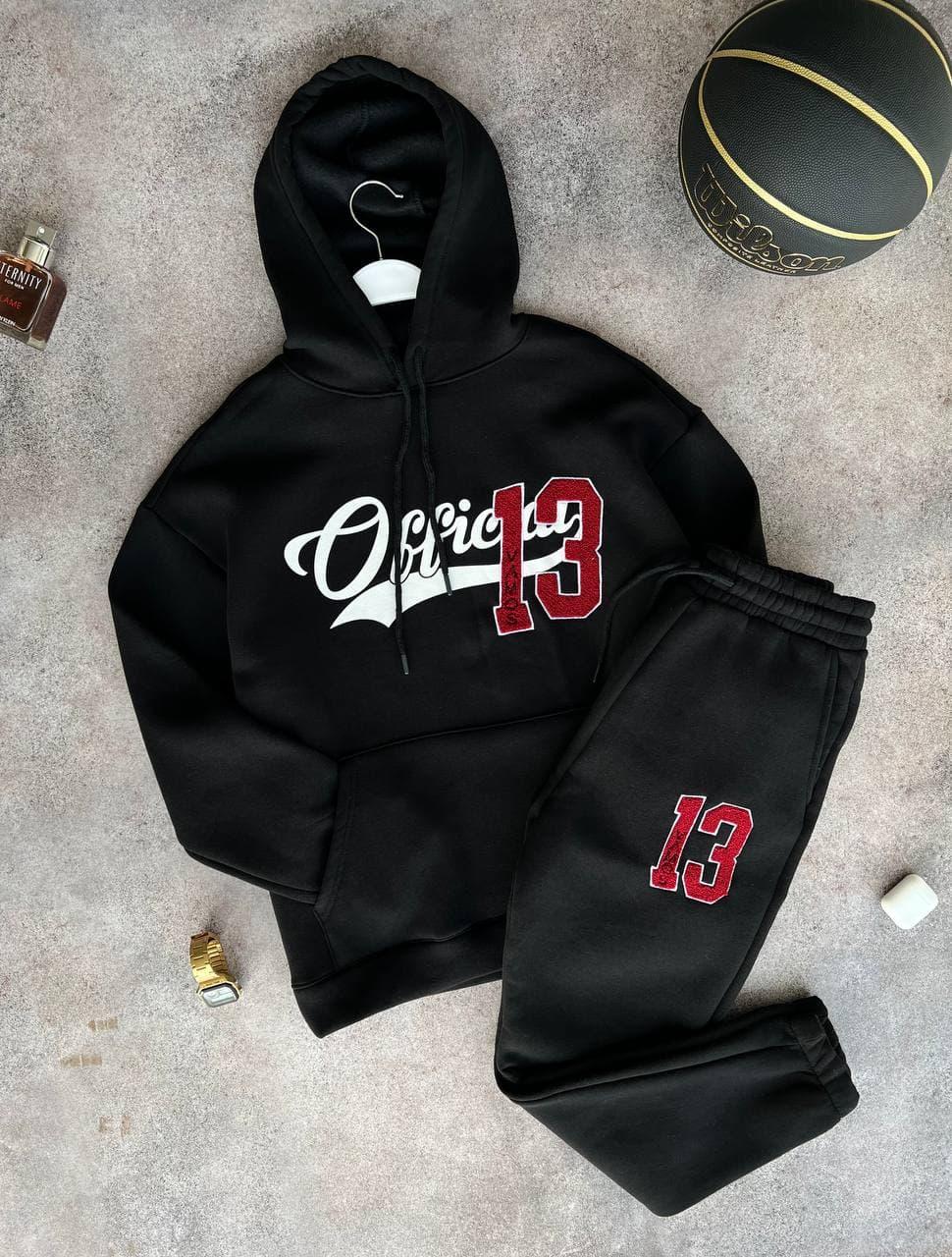 Чоловічий спортивний костюм M950 чорний, фото 1