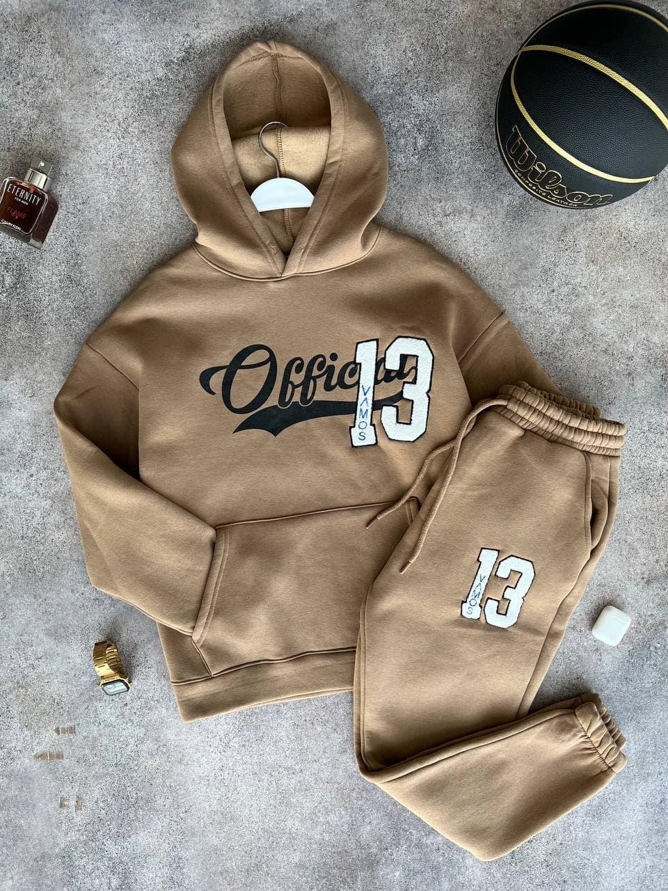 Чоловічий спортивний костюм M952 бежевий М, фото 1