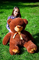 Модный мягкий плюшевый шоколадный медведь 130см, Подарок для девушки мягкая игрушка на 14 февраля