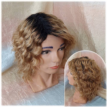 Перука з натурального волосся каскад медовий омбре ALESIA new-Y1B/27