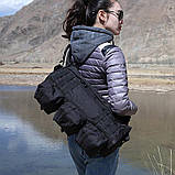 Сумка тактична на плече B11 чорна, 20 л, фото 4