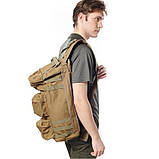 Сумка тактична на плече B11 чорна, 20 л, фото 7