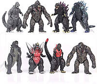 Набір фігурок 8в1 Годзілла проти Кінг-Конгу, 8в1, 9 см Godzilla vs King Kong, 8in1