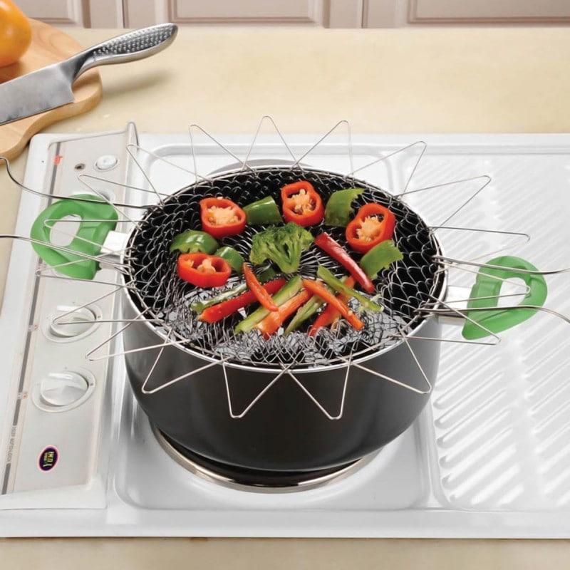 Складная решетка дуршлаг миска универсальная 12 в 1 Magic Kitchen Chef Basket - фото 8 - id-p1561550139